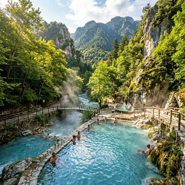 Edessa Wasserfälle und Pozar Thermalbäder kombiniert