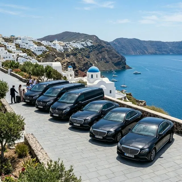 Transfer SKG team with Mercedes fleet at Thessaloniki Airport